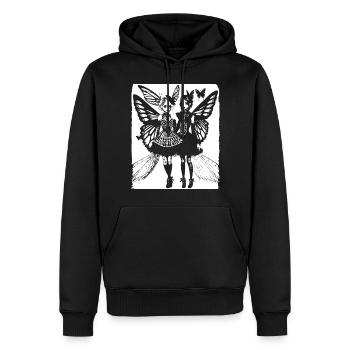 Fairycore Esthétique Squelette Fée Goth Gothique G - Sweat à capuche Premium bio Homme - noir - Devant - Nico (187cm)