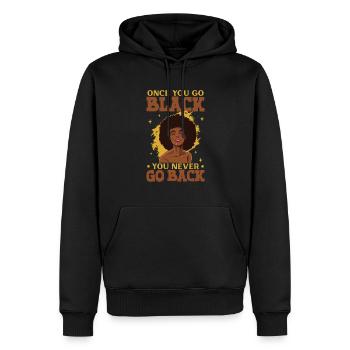Afro Black Girl Pride Afro Girl Afrocentrique - Sweat à capuche Premium bio Homme - noir - Devant - Nico (187cm)