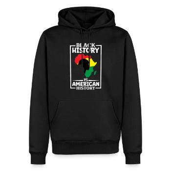 Afro Black Girl Pride Afro Girl Afrocentric - Sweat à capuche Premium bio Homme - noir - Devant - Nico (187cm)