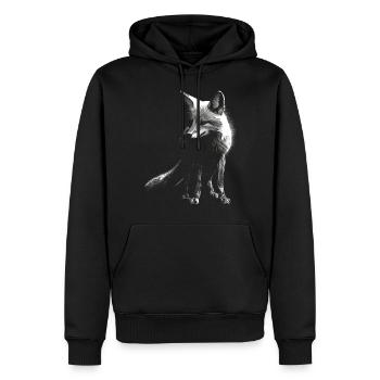 Fuchs Tierliebhaber Geschenk Wildtier Tier Motiv - Männer Premium Bio Hoodie - Schwarz - Vorne - Nico (187cm)