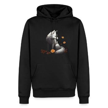 Fuchs Tierliebhaber Geschenk Wildtier Tier Motiv - Männer Premium Bio Hoodie - Schwarz - Vorne - Nico (187cm)