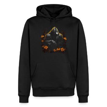 Gorilla Tier Affe Zoo Tiermotiv Tierliebhaber - Männer Premium Bio Hoodie - Schwarz - Vorne - Nico (187cm)