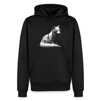 Fuchs Tierliebhaber Geschenk Wildtier Tier Motiv - Männer Premium Bio Hoodie - Schwarz - Vorne - Nico (187cm)