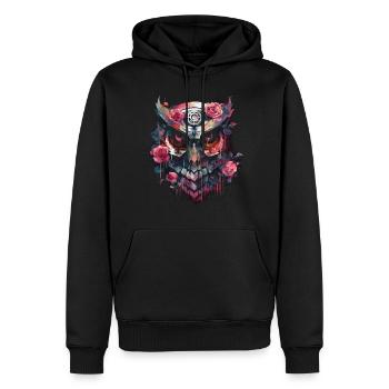 Owl Night Bird Bird Animal Gift Art - Men’s Premium Organic Hoodie - black - Front - Nico (187cm)