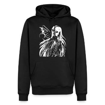 Fairycore Ästhetik Skelett Fee Goth Gothic G - Männer Premium Bio Hoodie - Schwarz - Vorne - Nico (187cm)