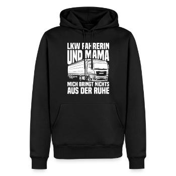 LKW Fahrerin Mama LKW Fahrer Lastkraftwagenfahrer - Männer Premium Bio Hoodie - Schwarz - Vorne - Nico (187cm)