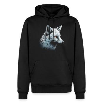 Fox Animal Lover Gift Motif animal sauvage - Sweat à capuche Premium bio Homme - noir - Devant - Nico (187cm)
