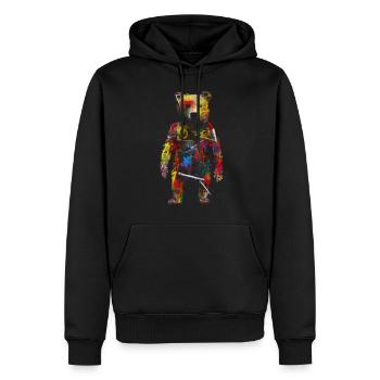 Bear Artwork Animal Bear Gift Animal Motif Art - Men’s Premium Organic Hoodie - black - Front - Nico (187cm)