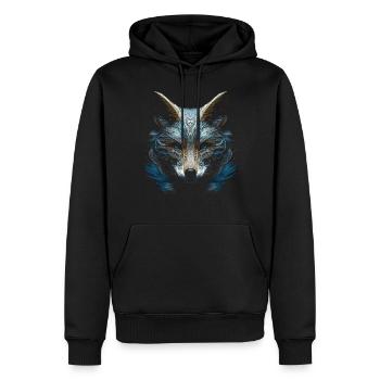 Fuchs Tierliebhaber Geschenk Wildtier Tier Motiv - Männer Premium Bio Hoodie - Schwarz - Vorne - Nico (187cm)