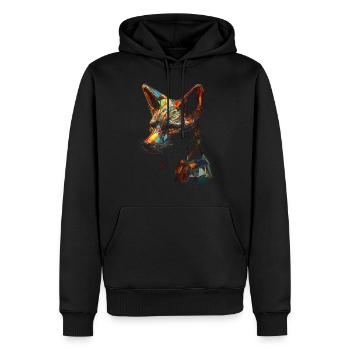 Fox Animal Lover Gift Motif animal sauvage - Sweat à capuche Premium bio Homme - noir - Devant - Nico (187cm)