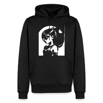 Batcave Girl Dark Fairytale Goth Occult Women Got - Sweat à capuche Premium bio Homme - noir - Devant - Nico (187cm)