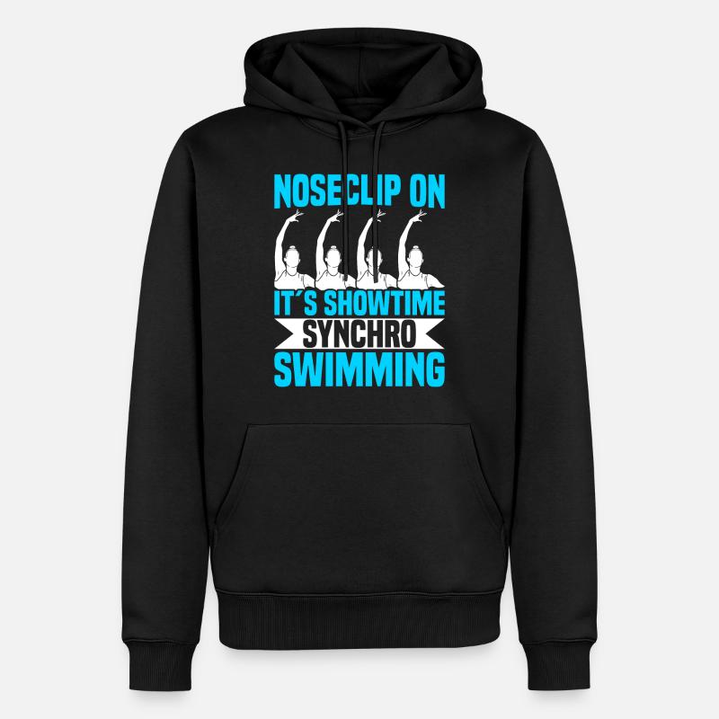 Nage synchronisée - Sweat à capuche Premium bio Homme - noir