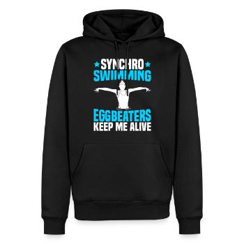 Synchronschwimmen - Männer Premium Bio Hoodie - Schwarz - Vorne - Nico (187cm)