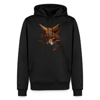 Fuchs Tierliebhaber Geschenk Wildtier Tier Motiv - Männer Premium Bio Hoodie - Schwarz - Vorne - Nico (187cm)
