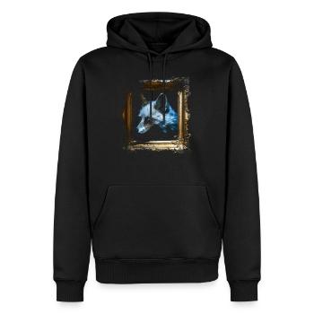 Fox Animal Lover Gift Motif animal sauvage - Sweat à capuche Premium bio Homme - noir - Devant - Nico (187cm)