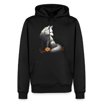 Fuchs Tierliebhaber Geschenk Wildtier Tier Motiv - Männer Premium Bio Hoodie - Schwarz - Vorne - Nico (187cm)
