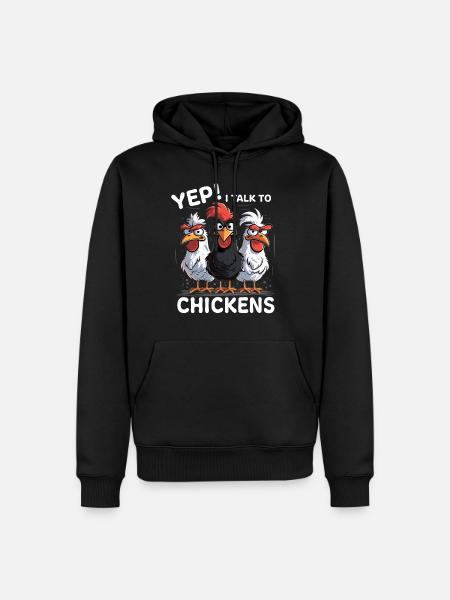 Hühner Geschenk Huhn Sprüche Geburtstag - Männer Premium Bio Hoodie - Schwarz