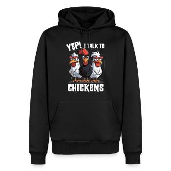Hühner Geschenk Huhn Sprüche Geburtstag - Männer Premium Bio Hoodie - Schwarz - Vorne - Nico (187cm)