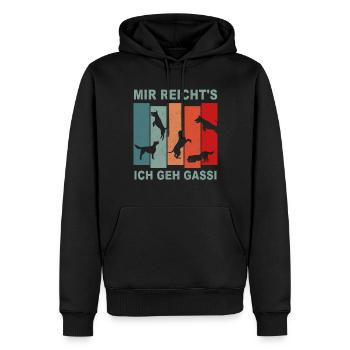 Hund Sprüche Geschenk Gassi Gehen Hunde - Männer Premium Bio Hoodie - Schwarz - Vorne - Nico (187cm)