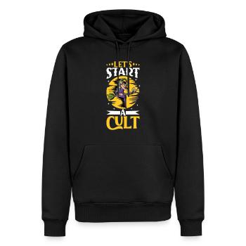 Hexe Okkult Gothic Dunkel Satanisch Unheilige - Männer Premium Bio Hoodie - Schwarz - Vorne - Nico (187cm)