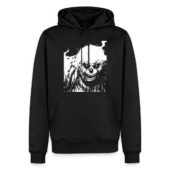 Horror Clown Spooky Halloween Horror Film Evil Cl - Men’s Premium Organic Hoodie - black - Front - Nico (187cm)