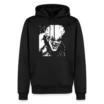 Horror Clown Spooky Halloween Horror Film Evil Cl - Men’s Premium Organic Hoodie - black - Front - Nico (187cm)