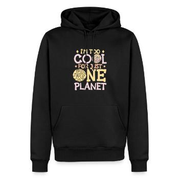 Astronaut Astronomie Sonnensystem Weltraum Kids - Männer Premium Bio Hoodie - Schwarz - Vorne - Nico (187cm)