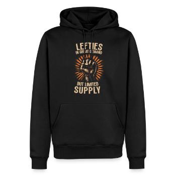 Left Handed Lefty Left-Hander Leftie Buddy - Männer Premium Bio Hoodie - Schwarz - Vorne - Nico (187cm)