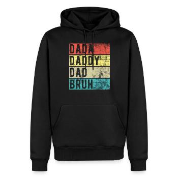 Dada Papa Papa Bruh - Männer Premium Bio Hoodie - Schwarz - Vorne - Nico (187cm)