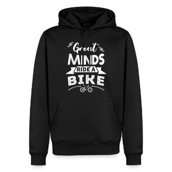 Kluge Köpfe fahren Fahrrad - Männer Premium Bio Hoodie - Schwarz - Vorne - Nico (187cm)