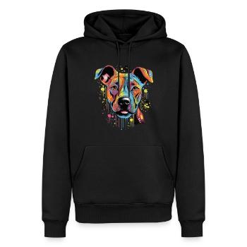 American Stafford Dog Gift Saying - Men’s Premium Organic Hoodie - black - Front - Nico (187cm)