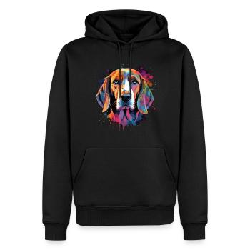 American Foxhound Hund Geschenk Spruch - Männer Premium Bio Hoodie - Schwarz - Vorne - Nico (187cm)
