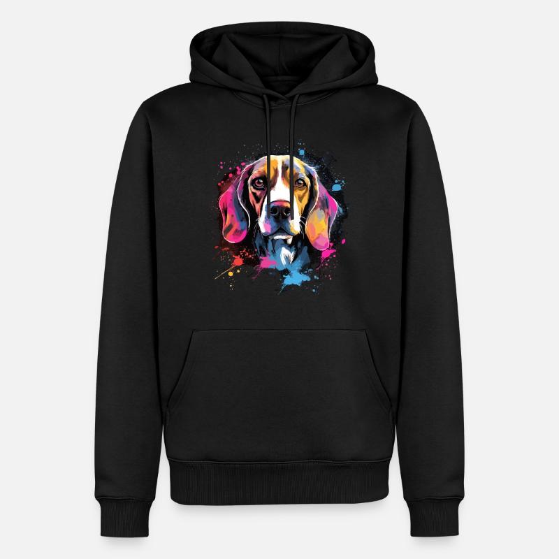 Beagle Dog Cadeau Dire - Sweat à capuche Premium bio Homme - noir