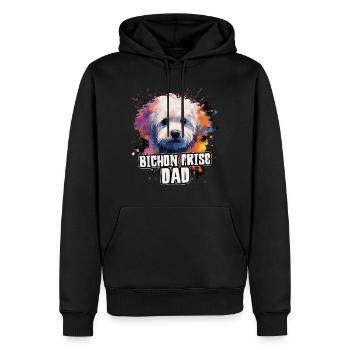Bichon Frise Dog Cadeau Dire - Sweat à capuche Premium bio Homme - noir - Devant - Nico (187cm)