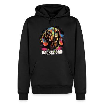 Dackel Hund Geschenk Spruch - Männer Premium Bio Hoodie - Schwarz - Vorne - Nico (187cm)