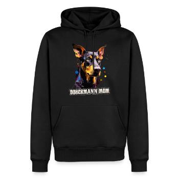 Dobermann Hund Geschenk Spruch - Männer Premium Bio Hoodie - Schwarz - Vorne - Nico (187cm)