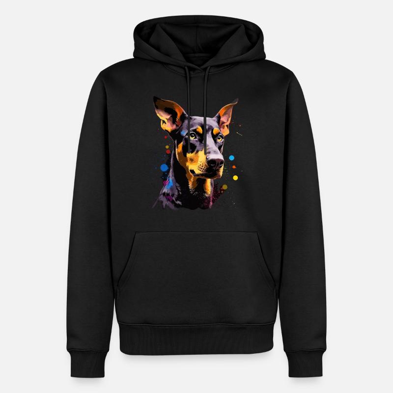 Doberman Dog Gift Saying - Sweat à capuche Premium bio Homme - noir