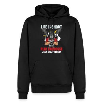 Lacrosse-spieler Lacrosse-trainer Lax Player - Männer Premium Bio Hoodie - Schwarz - Vorne - Nico (187cm)