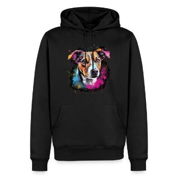 Jack Russel Hund Geschenk Spruch - Männer Premium Bio Hoodie - Schwarz - Vorne - Nico (187cm)