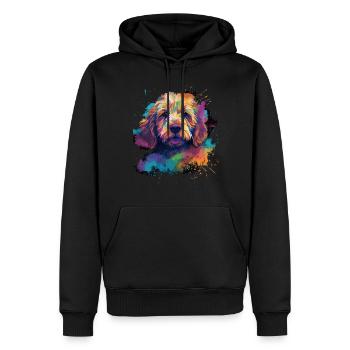 Labradoodle Dog Gift Saying - Men’s Premium Organic Hoodie - black - Front - Nico (187cm)