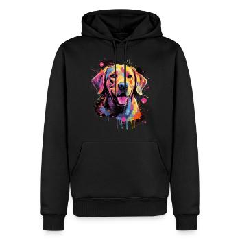 Labrador Hund Geschenk Spruch - Männer Premium Bio Hoodie - Schwarz - Vorne - Nico (187cm)