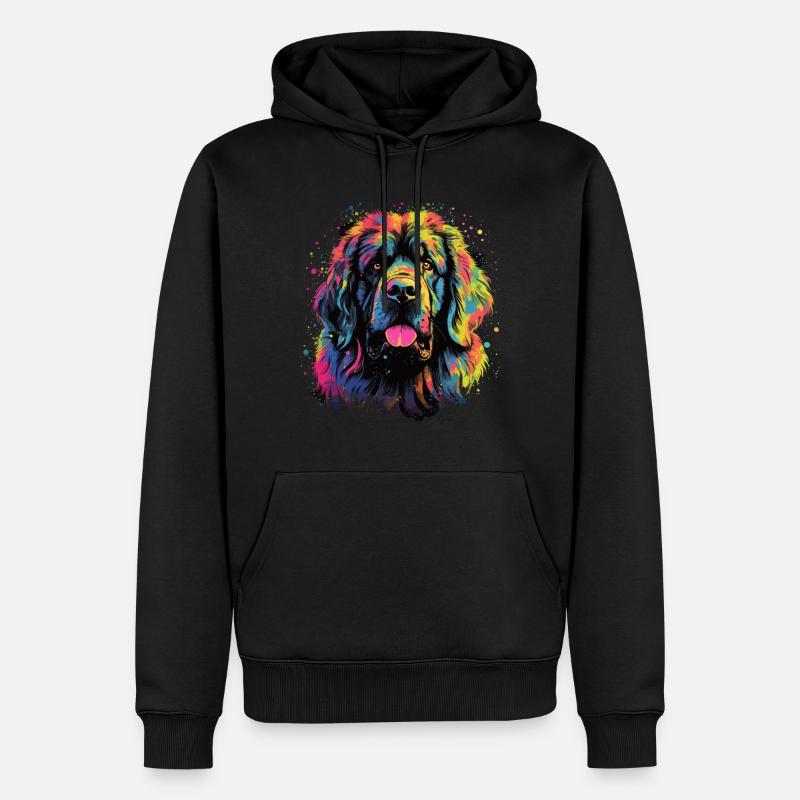 Leonberger Hund Geschenk Spruch - Männer Premium Bio Hoodie - Schwarz