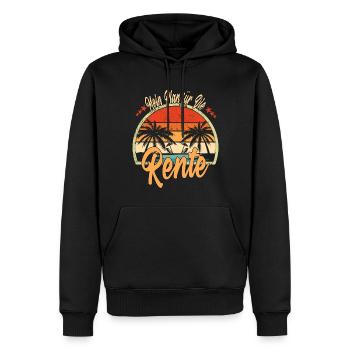 Mein Plan Für Die Rente Strand Palmen Sonne - Männer Premium Bio Hoodie - Schwarz - Vorne - Nico (187cm)