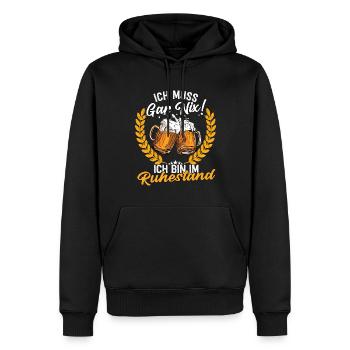 Ich Muss Gar Nix Ich Bin Im Ruhestand - Männer Premium Bio Hoodie - Schwarz - Vorne - Nico (187cm)