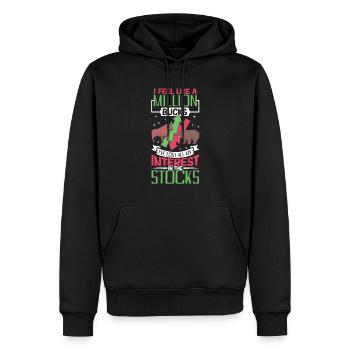Traders boursiers, traders Forex, trading investisseur - Sweat à capuche Premium bio Homme - noir - Devant - Nico (187cm)