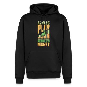 Traders boursiers, traders Forex, trading investisseur - Sweat à capuche Premium bio Homme - noir - Devant - Nico (187cm)