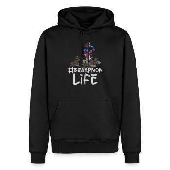 Dirt Bike Dirt Bike Riding Motocross Dirt Biking - Sweat à capuche Premium bio Homme - noir - Devant - Nico (187cm)
