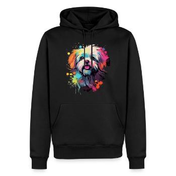 Maltese Dog Gift Saying - Men’s Premium Organic Hoodie - black - Front - Nico (187cm)