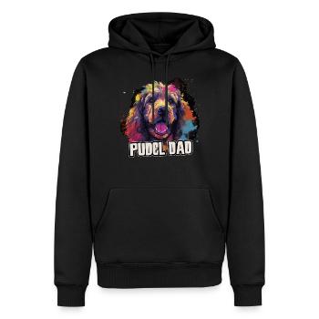 Pudel Hund Geschenk Spruch - Männer Premium Bio Hoodie - Schwarz - Vorne - Nico (187cm)