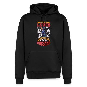 Motocross, moto tout-terrain, motocross, motocross - Sweat à capuche Premium bio Homme - noir - Devant - Nico (187cm)